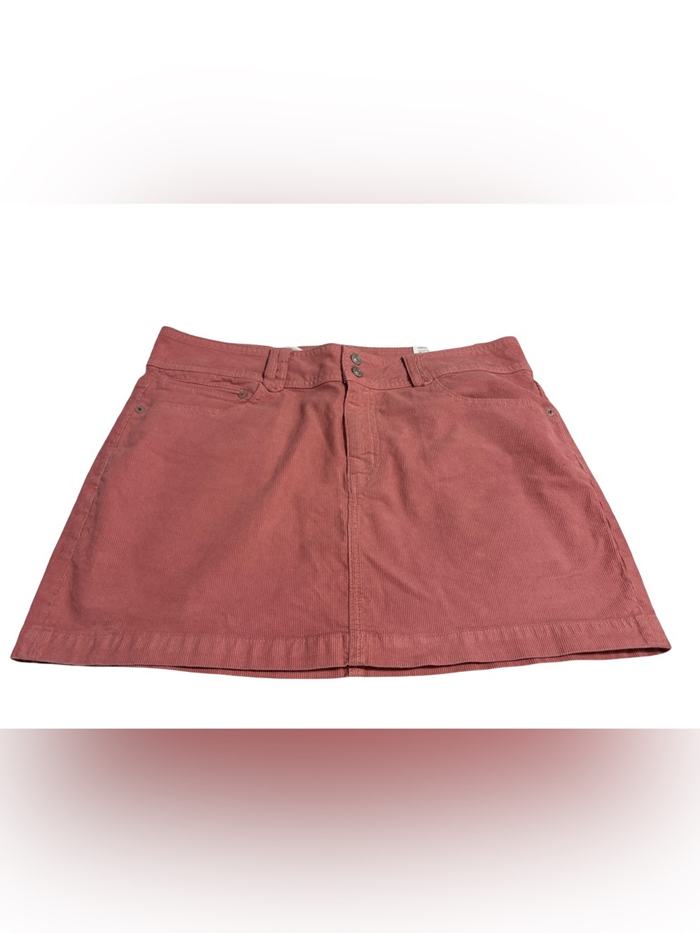 American Eagle Dusty Rose Corduroy Mini Skirt High Rise Pink Size 14 NWT